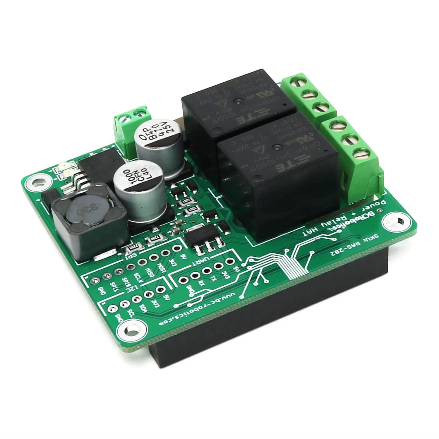 Power + Relay HAT for Raspberry Pi by BCRobotics - The Pi Hut