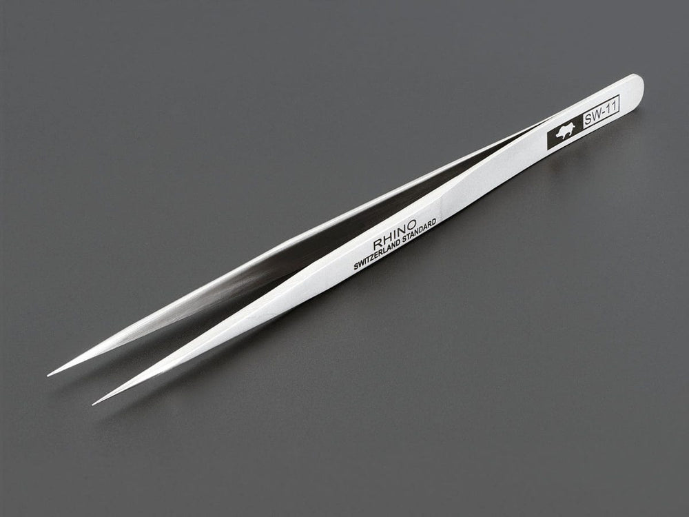 Precision Straight Tweezers - Rhino SW-11 by The Pi Hut - The Pi Hut
