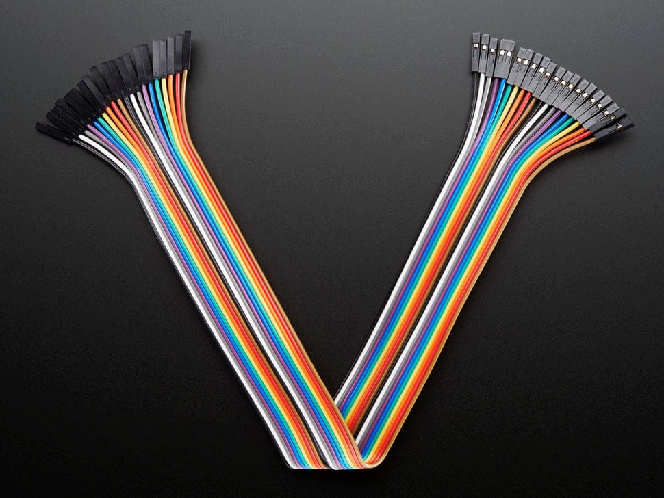 Premium Female/Female Jumper Wires - 20 x 12" (300mm) by The Pi Hut - The Pi Hut