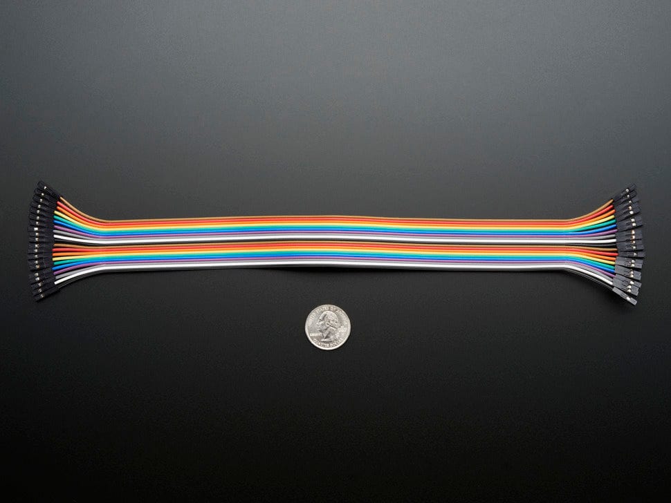 Premium Female/Female Jumper Wires - 20 x 12" (300mm) by The Pi Hut - The Pi Hut