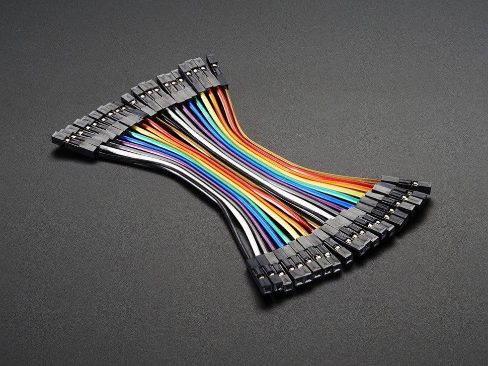 Premium Female/Female Jumper Wires - 20 x 3" (75mm) by The Pi Hut - The Pi Hut