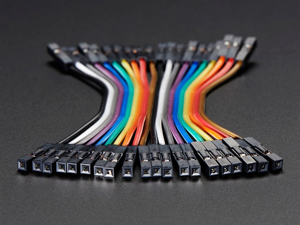 Premium Female/Female Jumper Wires - 20 x 3" (75mm) by The Pi Hut - The Pi Hut