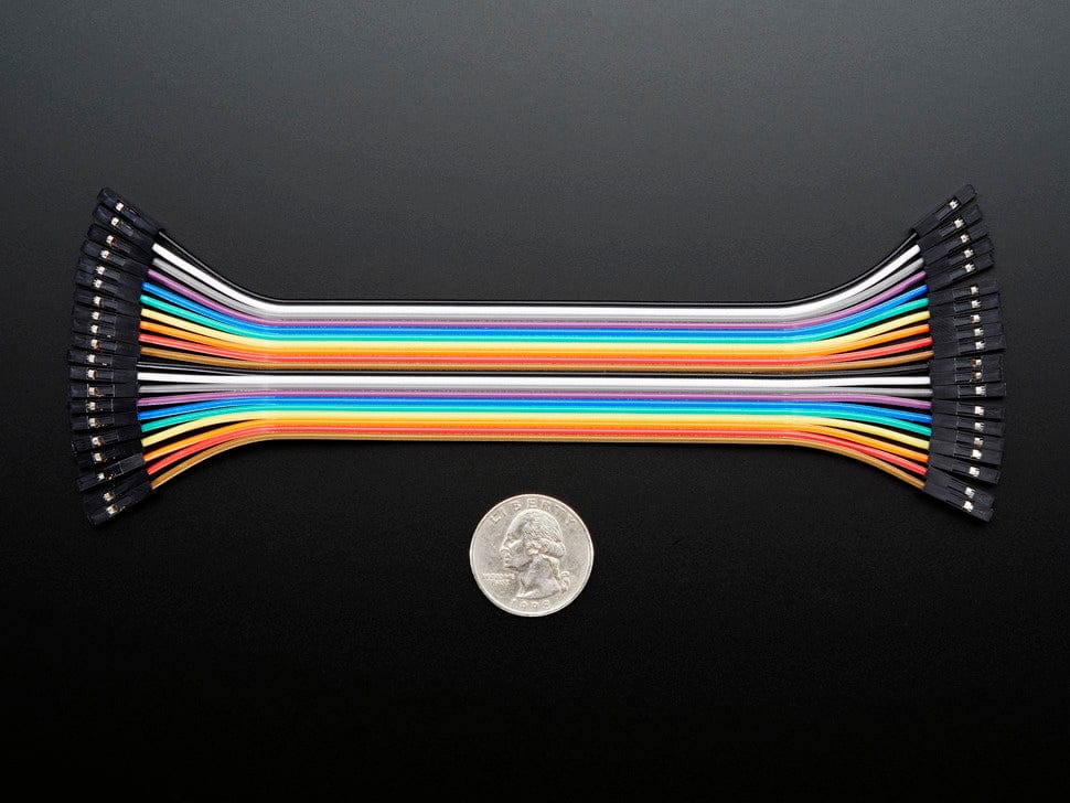 Premium Female/Female Jumper Wires - 20 x 6" (150mm) by The Pi Hut - The Pi Hut