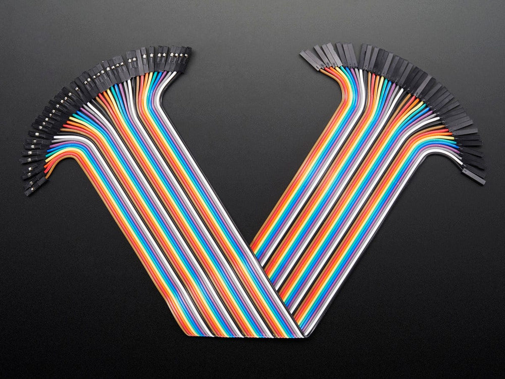Premium Female/Female Jumper Wires - 40 x 12" (300mm) by The Pi Hut - The Pi Hut