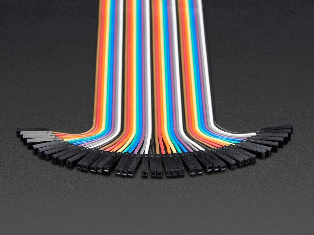 Premium Female/Female Jumper Wires - 40 x 12" (300mm) by The Pi Hut - The Pi Hut