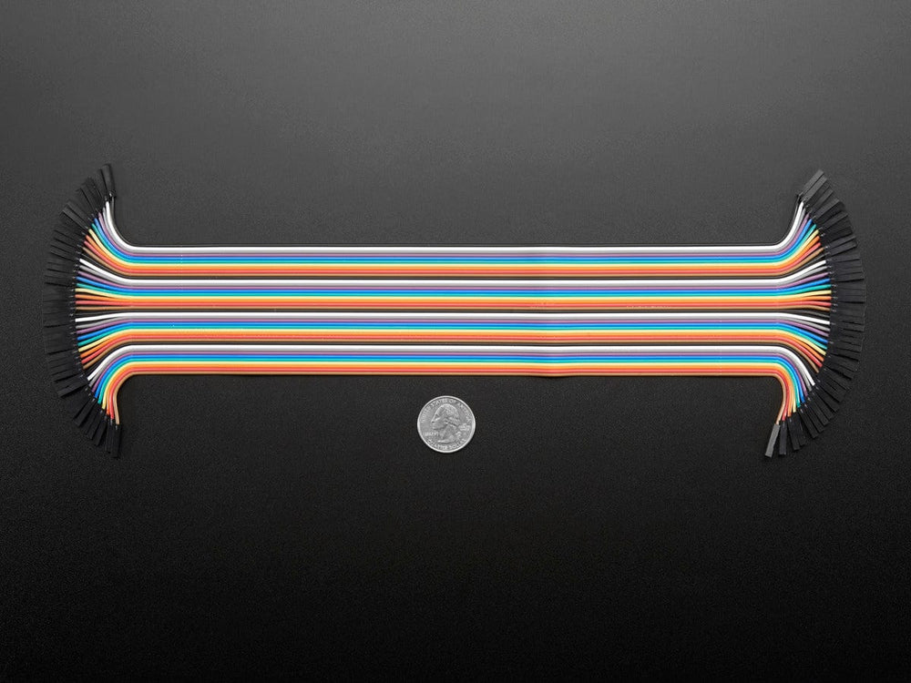Premium Female/Female Jumper Wires - 40 x 12" (300mm) by The Pi Hut - The Pi Hut