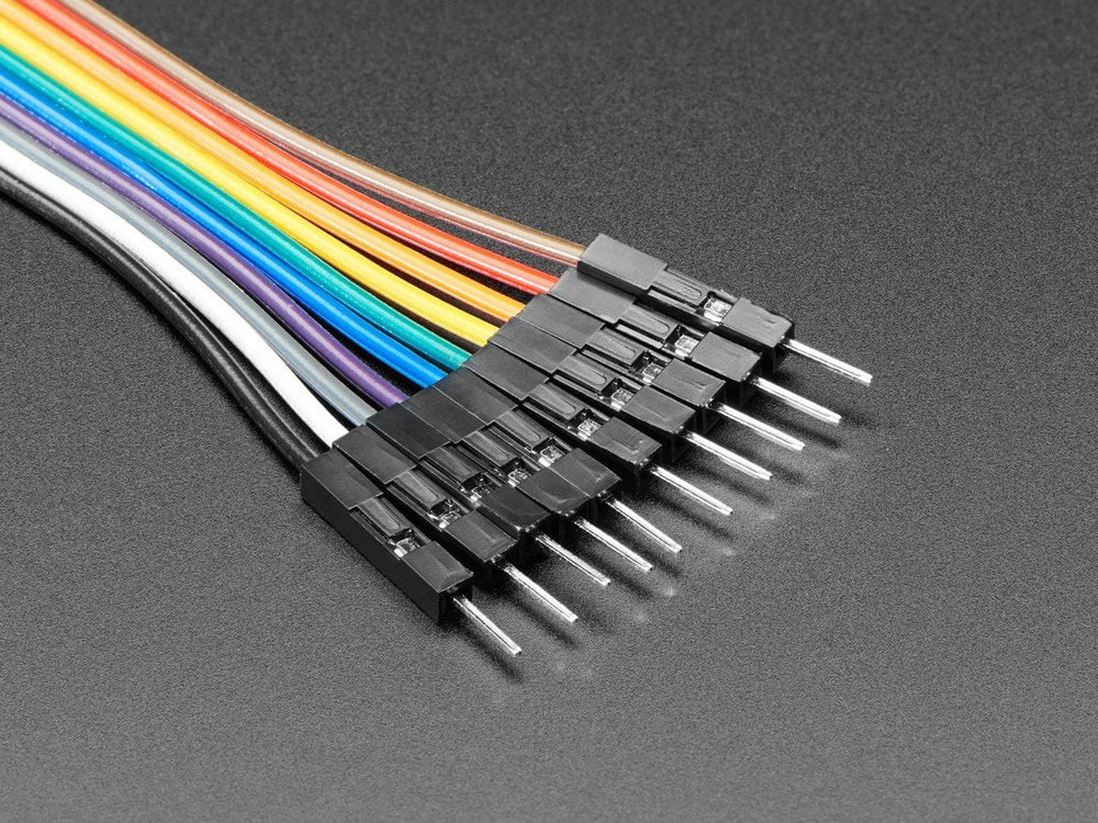 Premium Female/Male 'Extension' Jumper Wires - 10 x 12" (300mm) by The Pi Hut - The Pi Hut