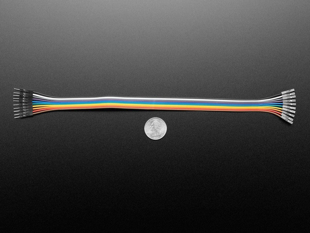 Premium Female/Male 'Extension' Jumper Wires - 10 x 12" (300mm) by The Pi Hut - The Pi Hut