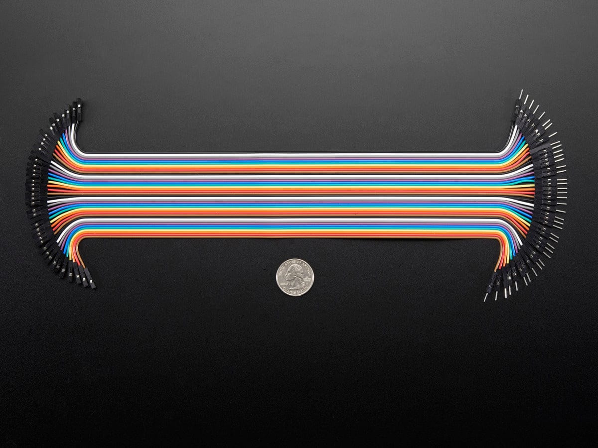 Premium Female/Male 'Extension' Jumper Wires - 40 x 12" (300mm) by The Pi Hut - The Pi Hut