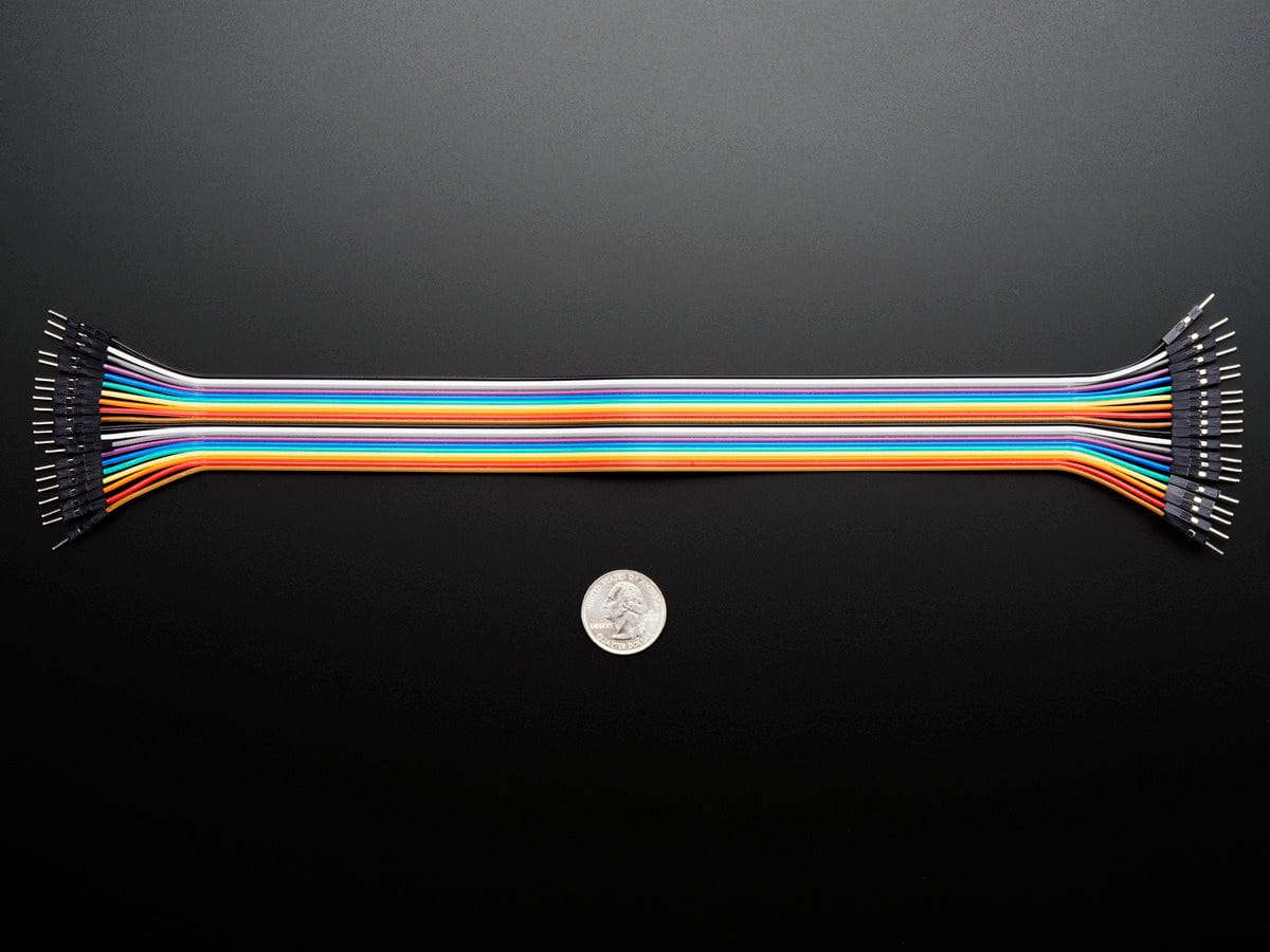 Premium Male/Male Jumper Wires - 20 x 12" (300mm) by The Pi Hut - The Pi Hut