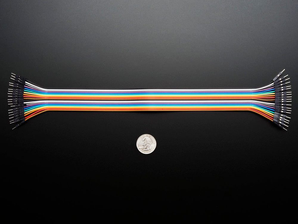 Premium Male/Male Jumper Wires - 20 x 12" (300mm) by The Pi Hut - The Pi Hut