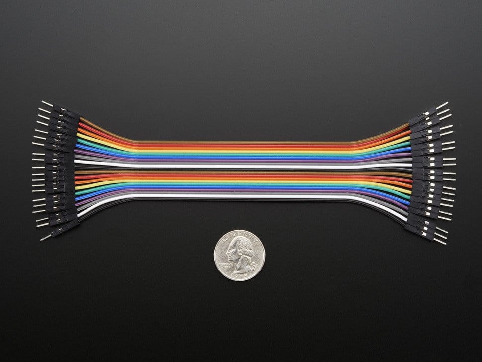 Premium Male/Male Jumper Wires - 20 x 6" (150mm) by The Pi Hut - The Pi Hut