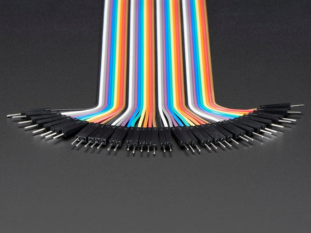 Premium Male/Male Jumper Wires - 40 x 12" (300mm) by The Pi Hut - The Pi Hut