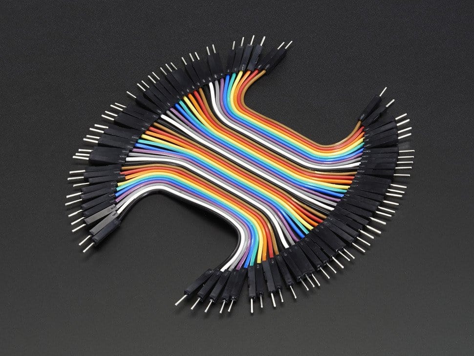 Premium Male/Male Jumper Wires - 40 x 3" (75mm) by The Pi Hut - The Pi Hut
