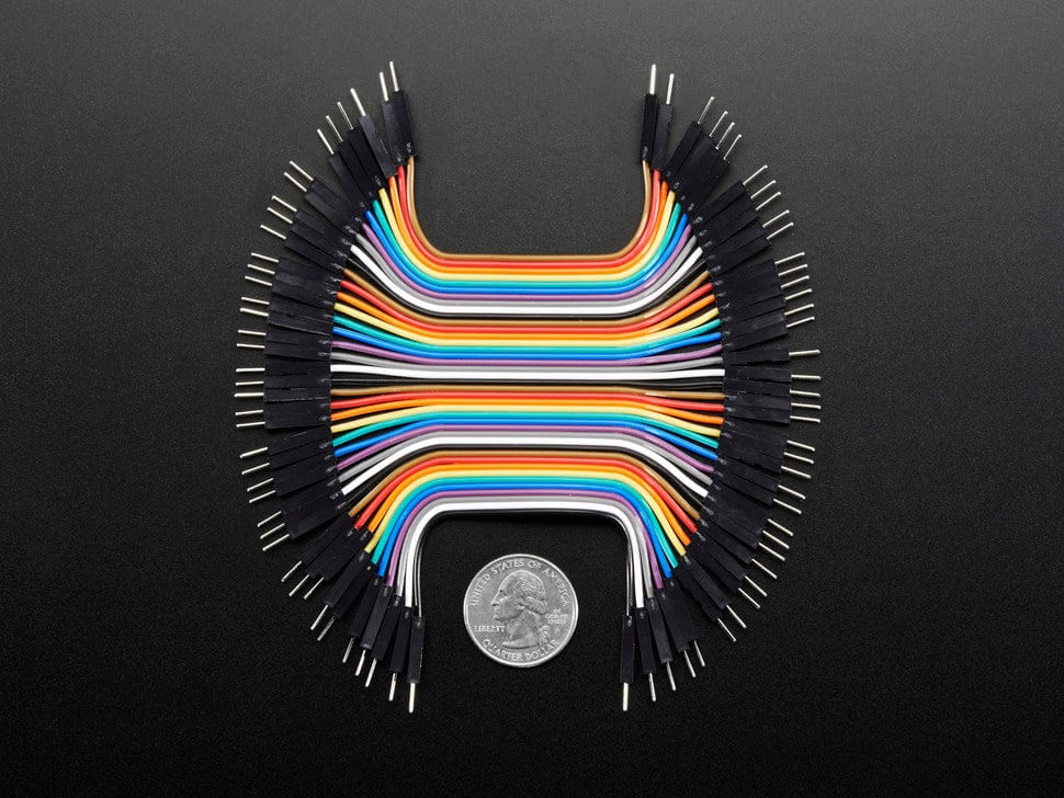 Premium Male/Male Jumper Wires - 40 x 3" (75mm) by The Pi Hut - The Pi Hut