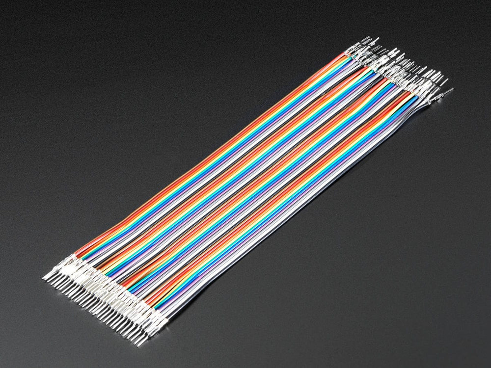 Premium Male/Male Raw Jumper Wires - 40 x 6" (150mm) by The Pi Hut - The Pi Hut