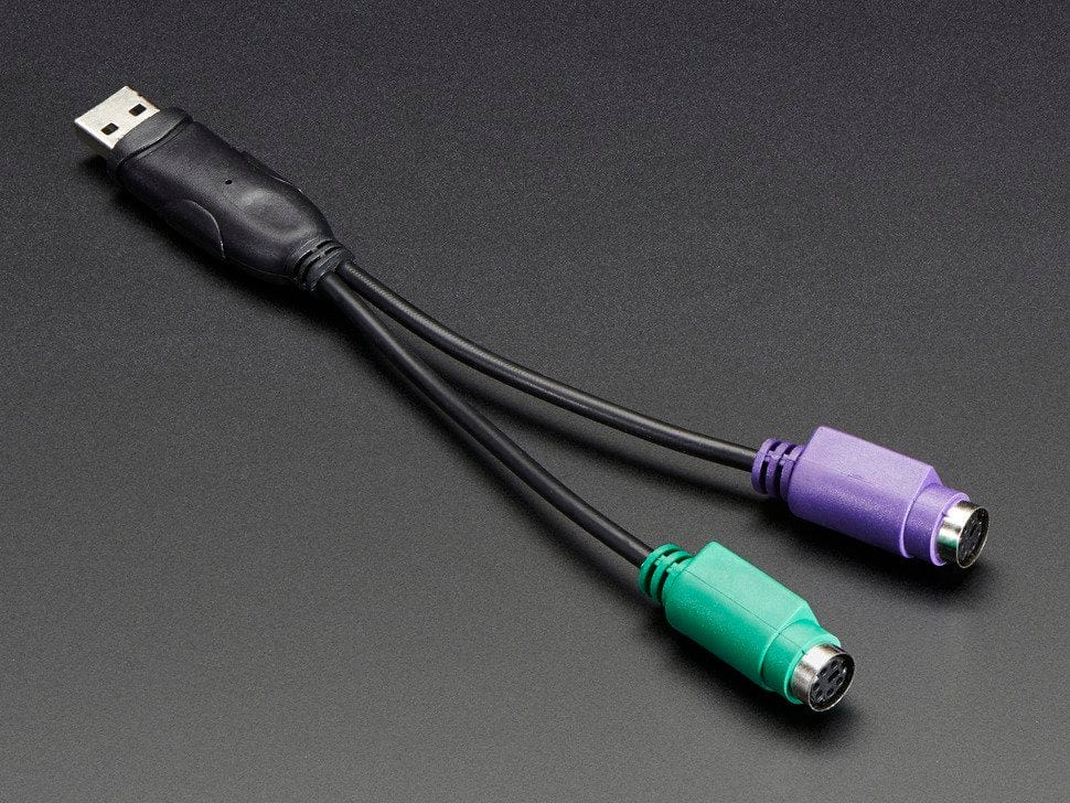 PS/2 Keyboard+Mouse to USB adapter by The Pi Hut - The Pi Hut