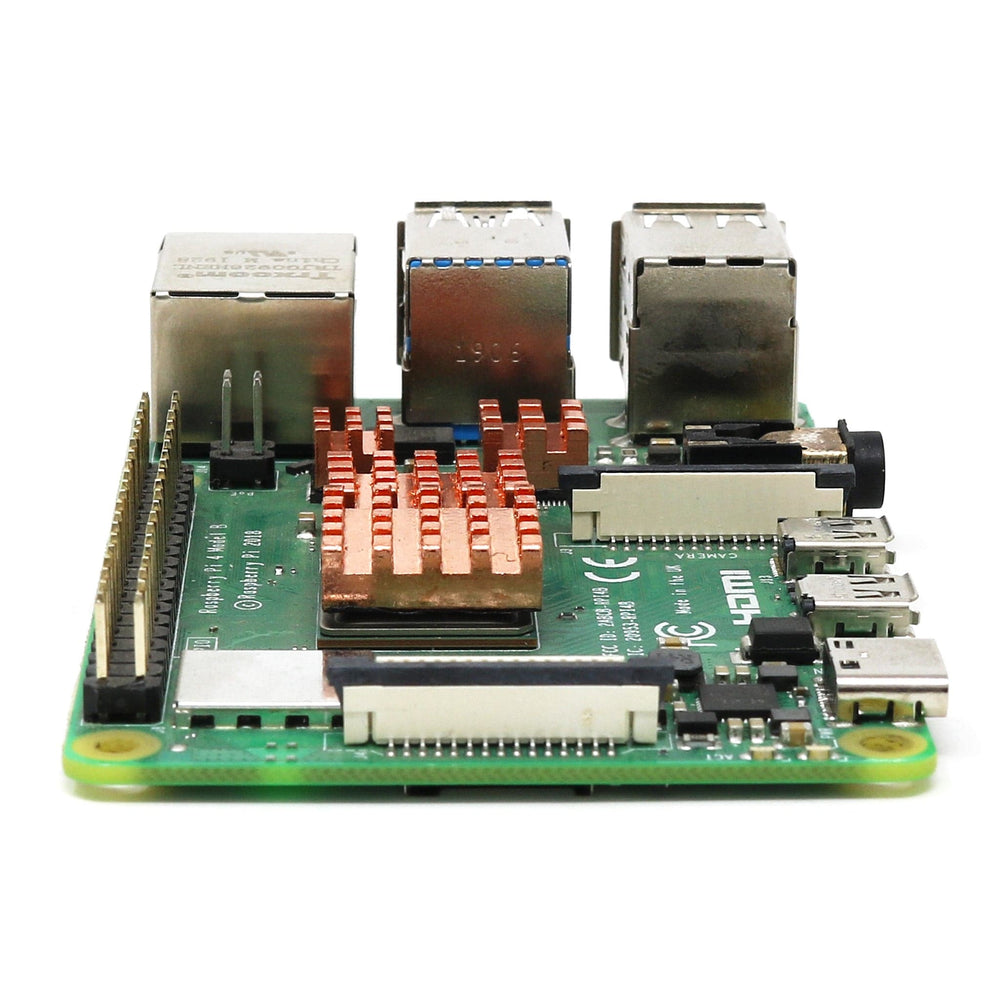 Pure Copper 4-Piece Heatsink Set for Raspberry Pi 4 by The Pi Hut - The Pi Hut
