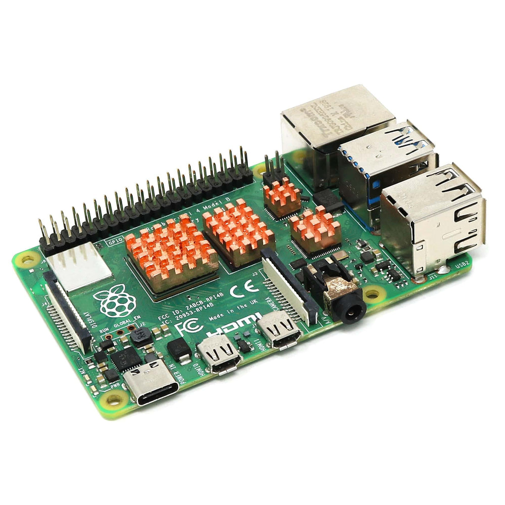 Pure Copper 4-Piece Heatsink Set for Raspberry Pi 4 by The Pi Hut - The Pi Hut