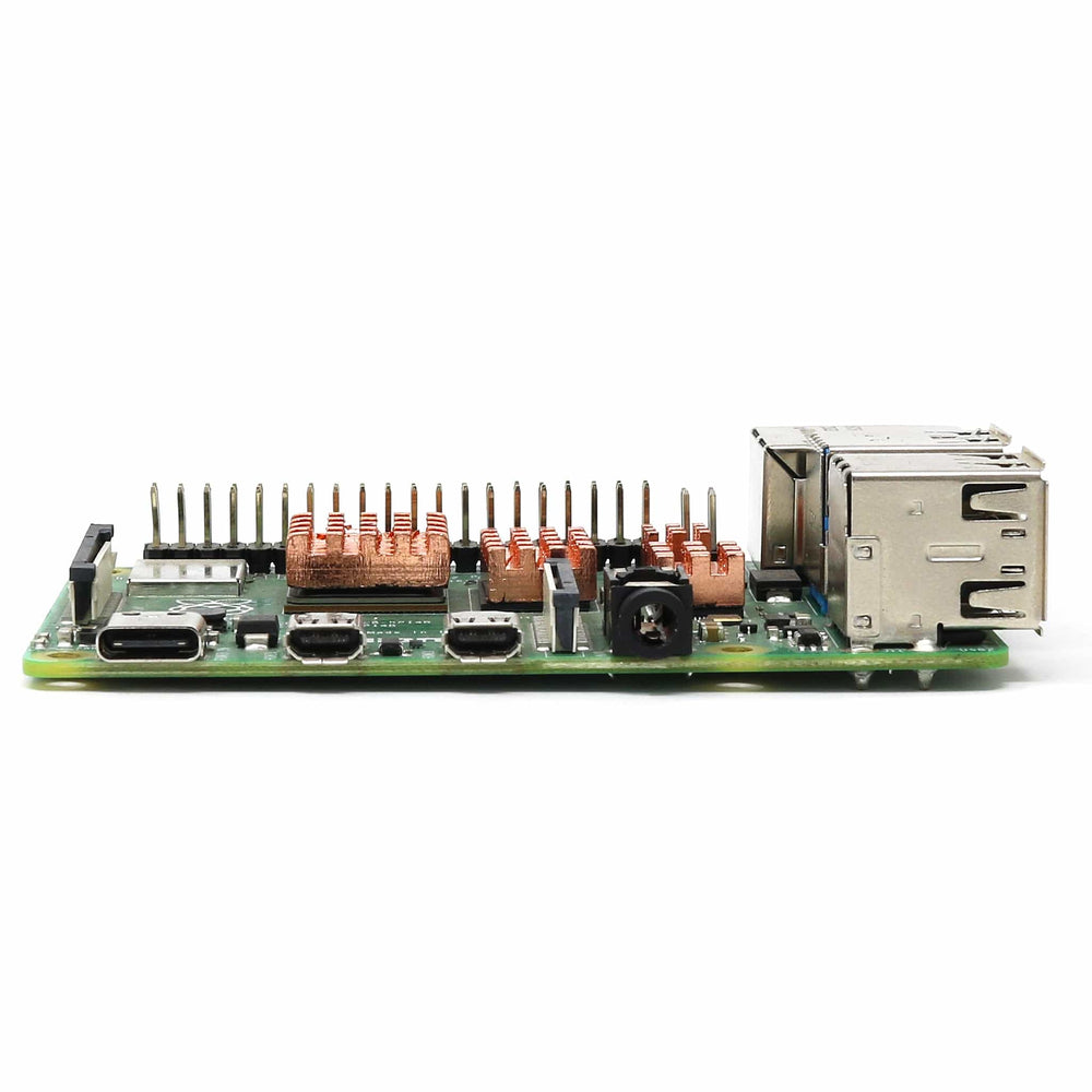 Pure Copper 4-Piece Heatsink Set for Raspberry Pi 4 by The Pi Hut - The Pi Hut