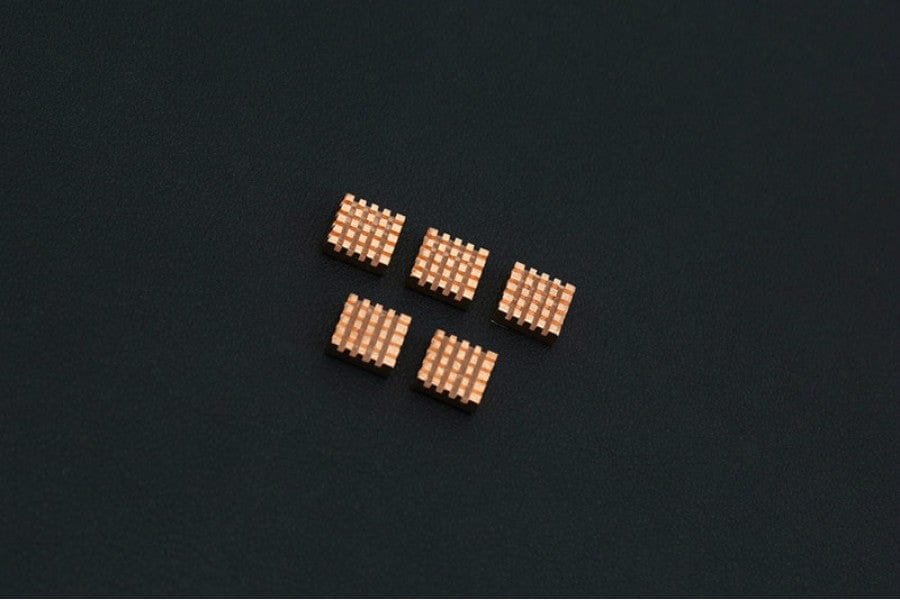Pure Copper Heatsink Pack (5 Pieces) by The Pi Hut - The Pi Hut