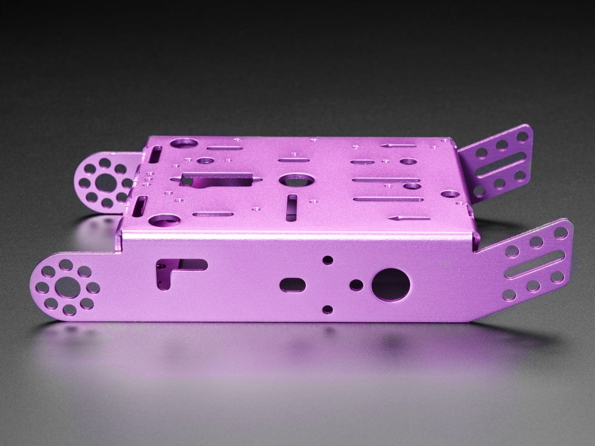 Purple Aluminum Chassis for TT Motors - 2WD by The Pi Hut - The Pi Hut