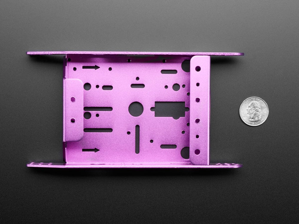 Purple Aluminum Chassis for TT Motors - 2WD by The Pi Hut - The Pi Hut
