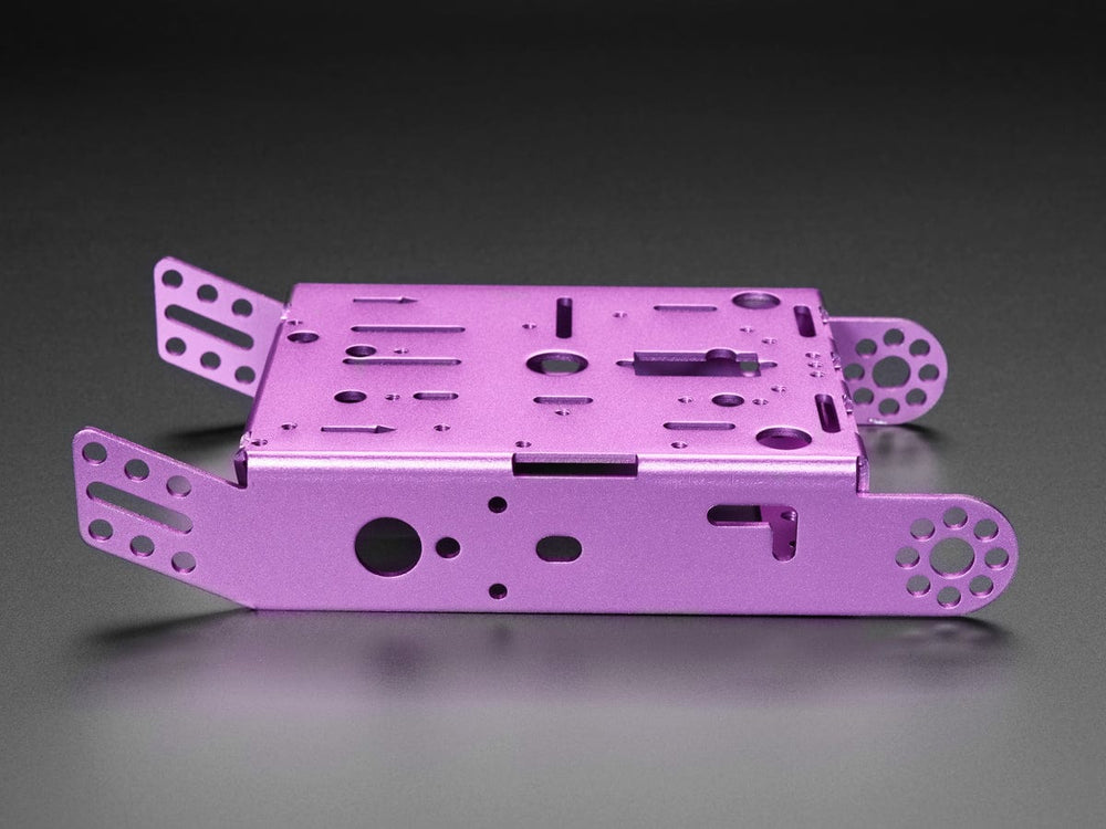 Purple Aluminum Chassis for TT Motors - 2WD by The Pi Hut - The Pi Hut