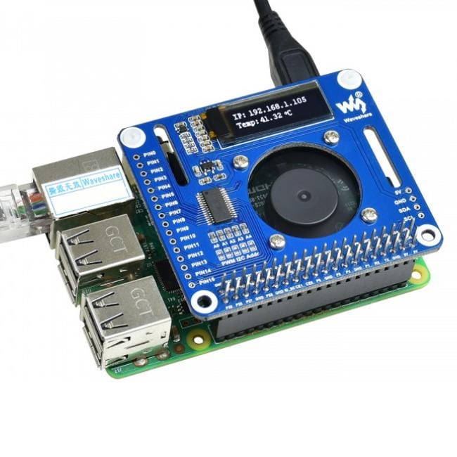 PWM Controlled Fan HAT for Raspberry Pi by Waveshare - The Pi Hut