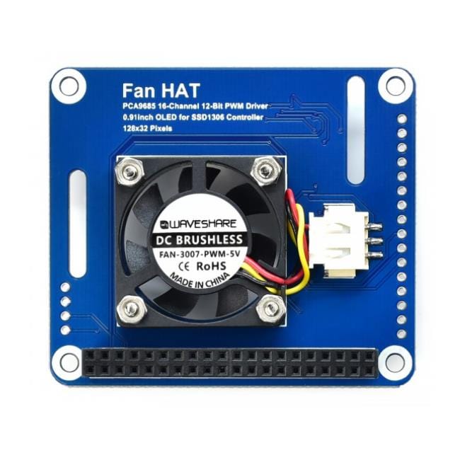 PWM Controlled Fan HAT for Raspberry Pi by Waveshare - The Pi Hut