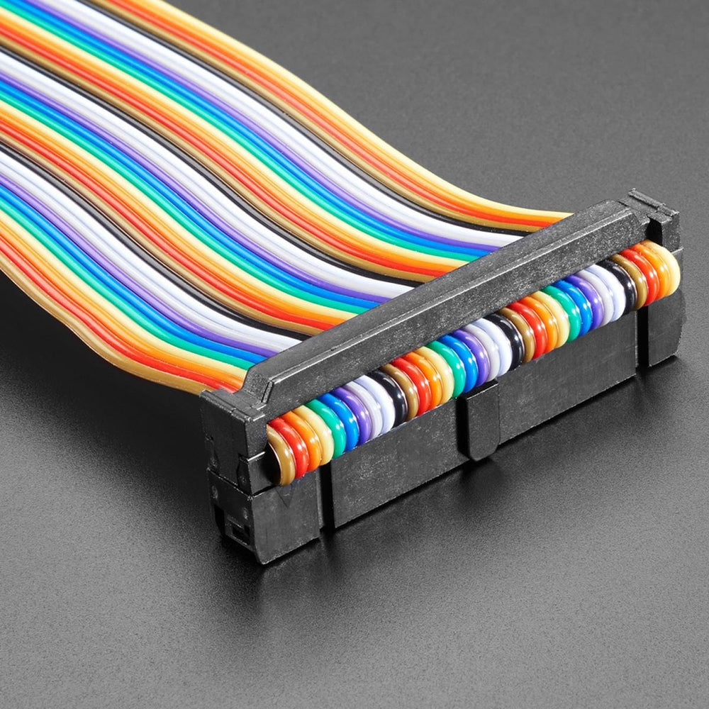 Rainbow 34-pin Dual Row IDC Floppy Ribbon Cable - 30cm long by The Pi Hut - The Pi Hut