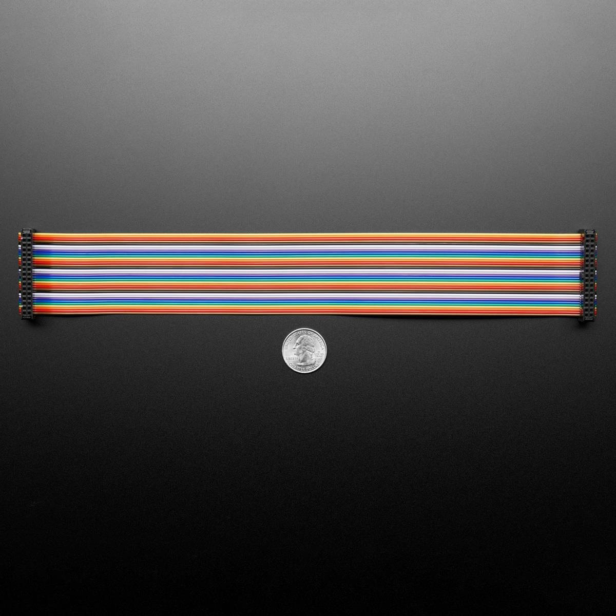 Rainbow 34-pin Dual Row IDC Floppy Ribbon Cable - 30cm long by The Pi Hut - The Pi Hut