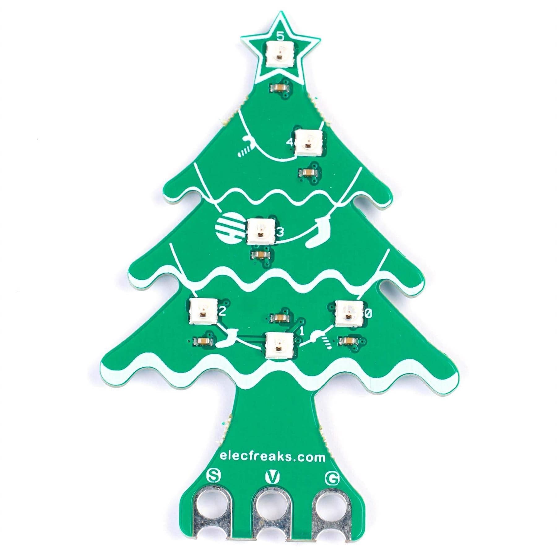 Rainbow LED Christmas Tree for micro:bit by Elecfreaks - The Pi Hut