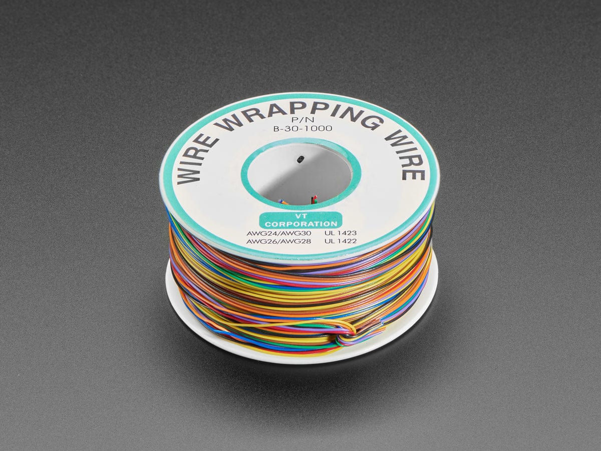 Rainbow "Wire Wrap" Thin 30AWG Prototyping/Repair Wire (280m total, 35m each of 8) by The Pi Hut - The Pi Hut