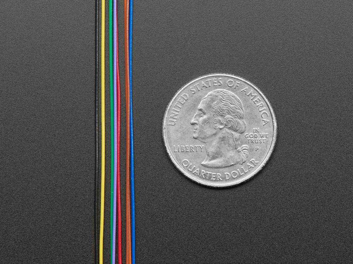 Rainbow "Wire Wrap" Thin 30AWG Prototyping/Repair Wire (280m total, 35m each of 8) by The Pi Hut - The Pi Hut