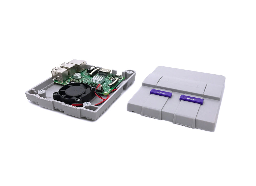 Raspberry Pi 3 "SNES" Case with Cooling Fan - The Pi Hut