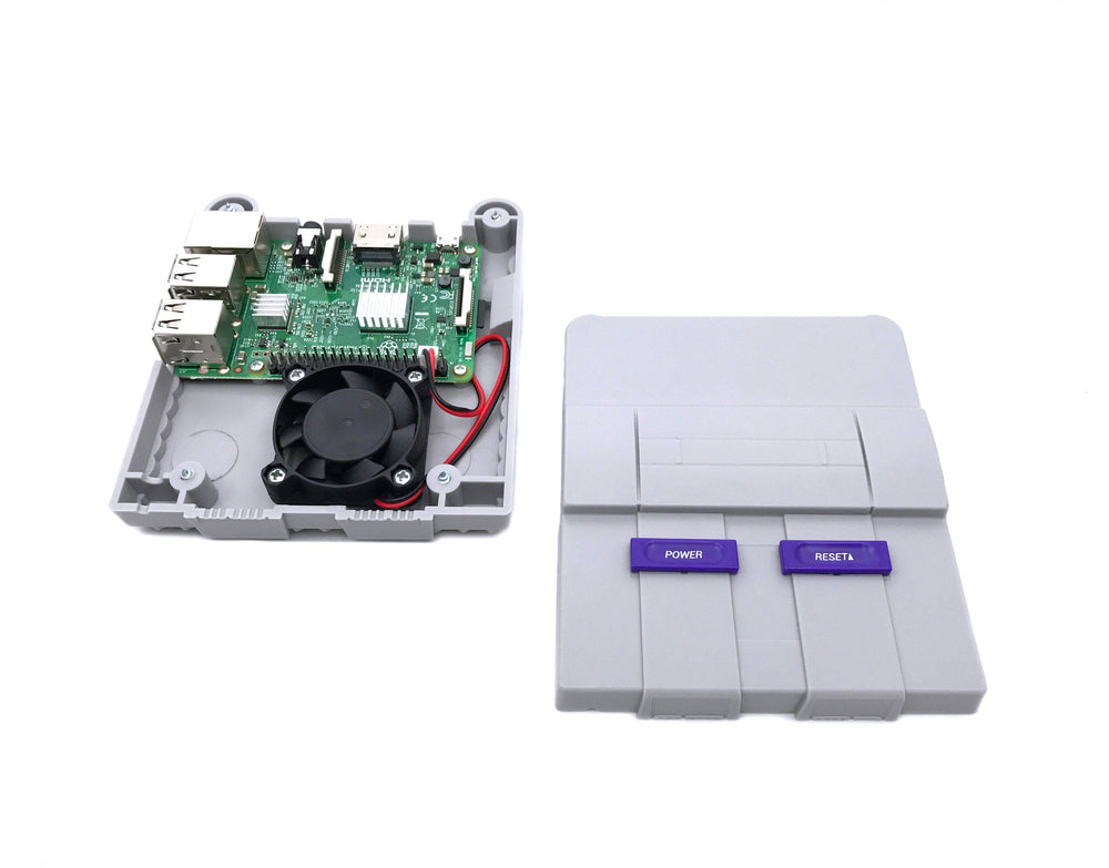 Raspberry Pi 3 "SNES" Case with Cooling Fan by ModMyPi - The Pi Hut