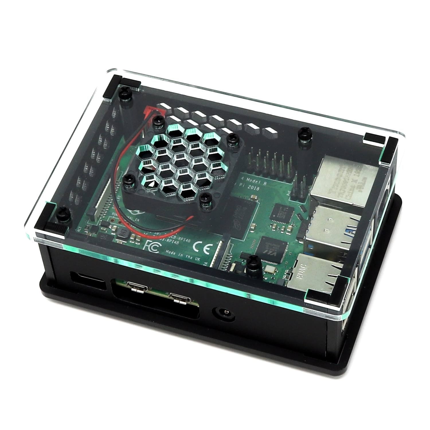 Raspberry Pi 4 Case (With Cooling Fan) (v3.0) by The Pi Hut - The Pi Hut