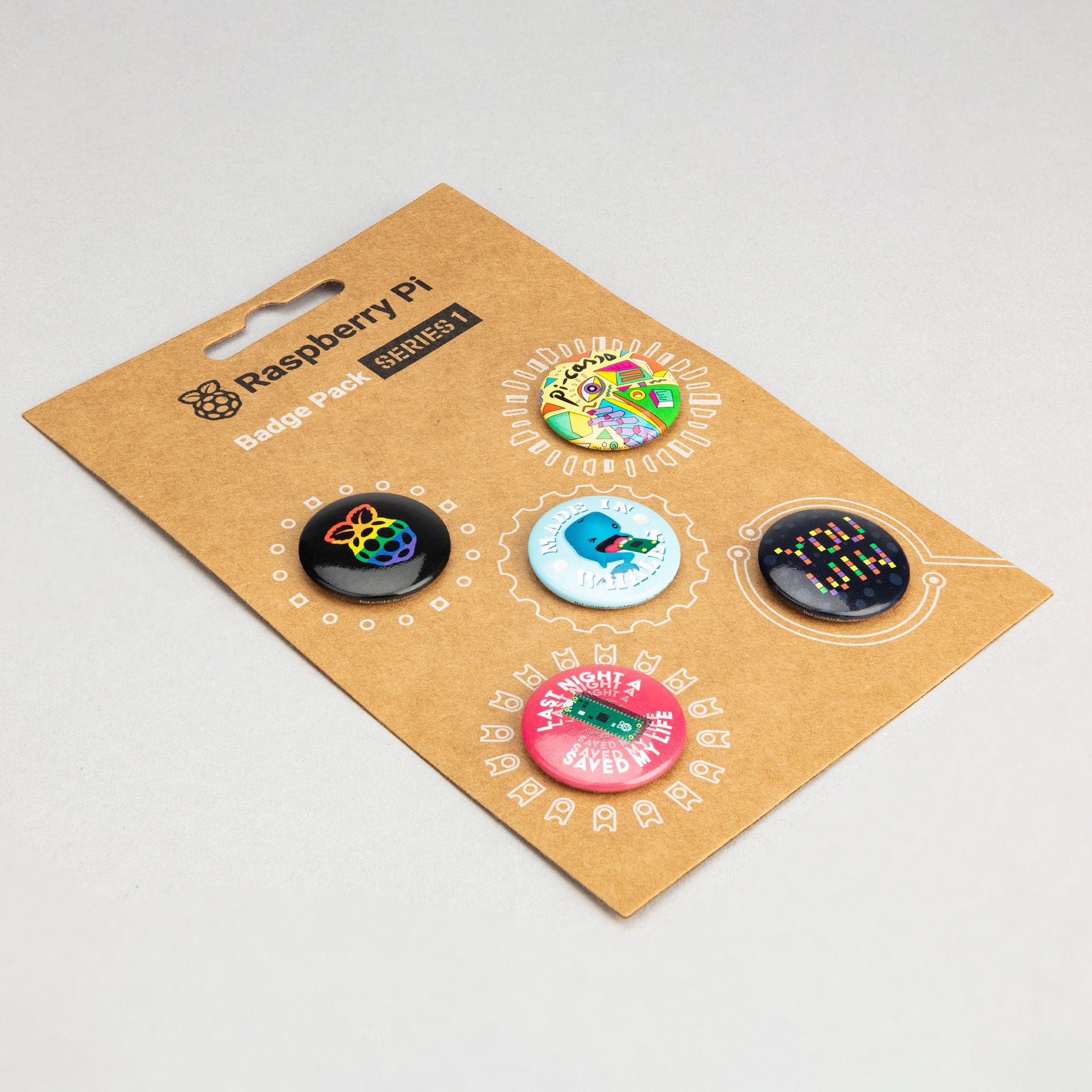 Raspberry Pi Badge Pack - Series 1 by Raspberry Pi - The Pi Hut