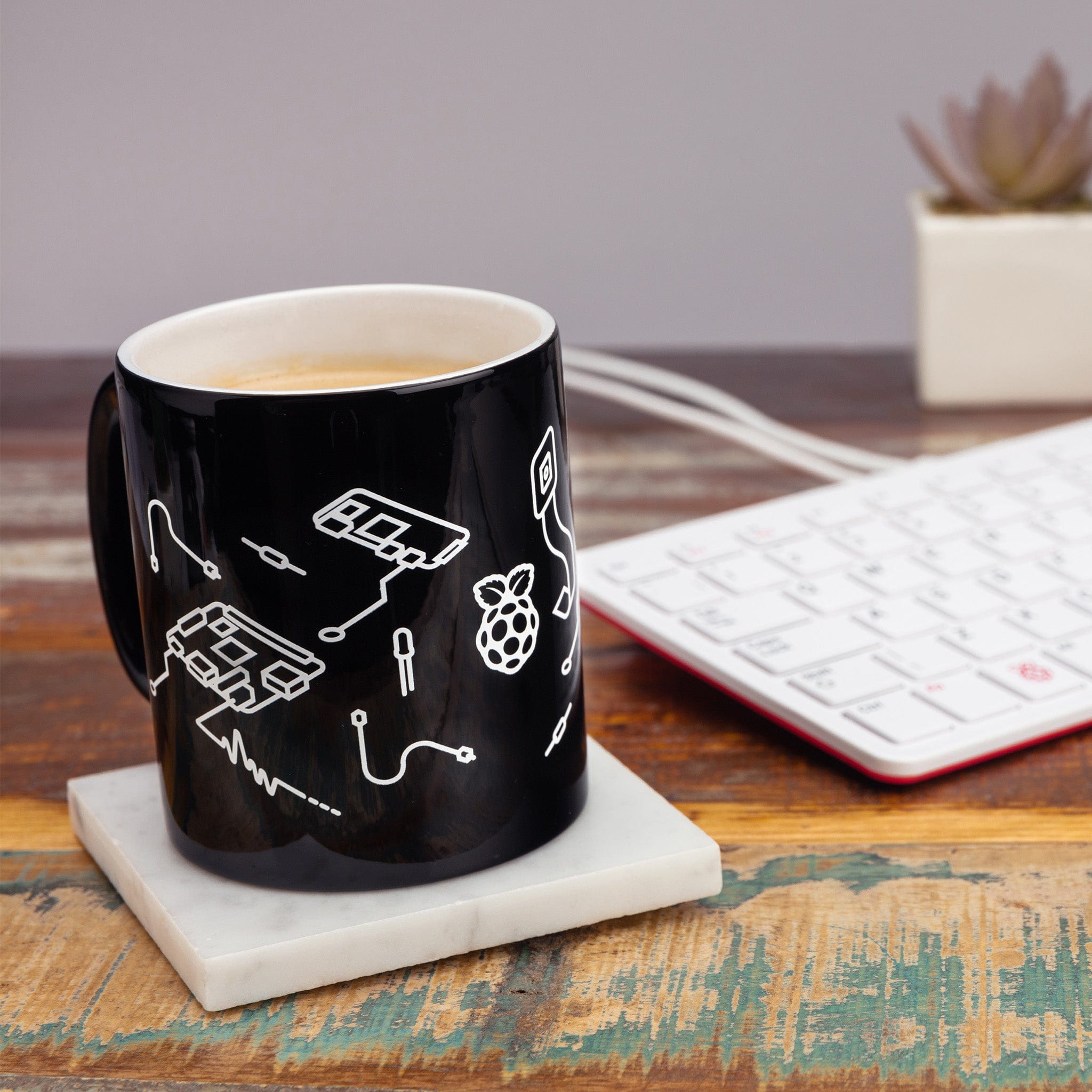 Raspberry Pi Black Design Mug by Raspberry Pi - The Pi Hut