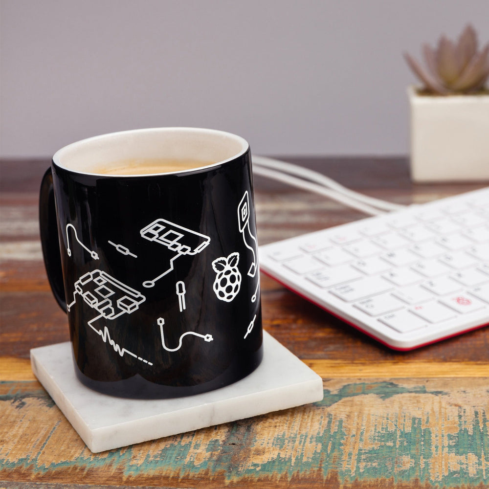 Raspberry Pi Black Design Mug by Raspberry Pi - The Pi Hut