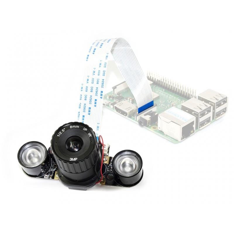 Night Vision Camera for Raspberry Pi - IR-CUT 5MP (Version B) by Waveshare - The Pi Hut