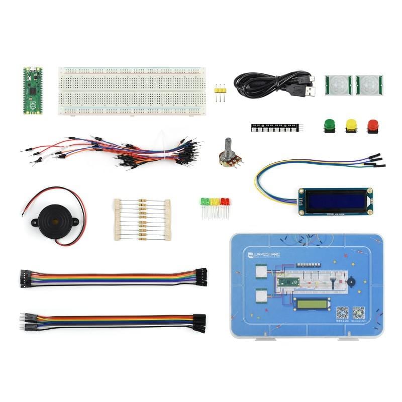 Raspberry Pi Pico MicroPython Learning Kit (Pico Included) by Waveshare - The Pi Hut