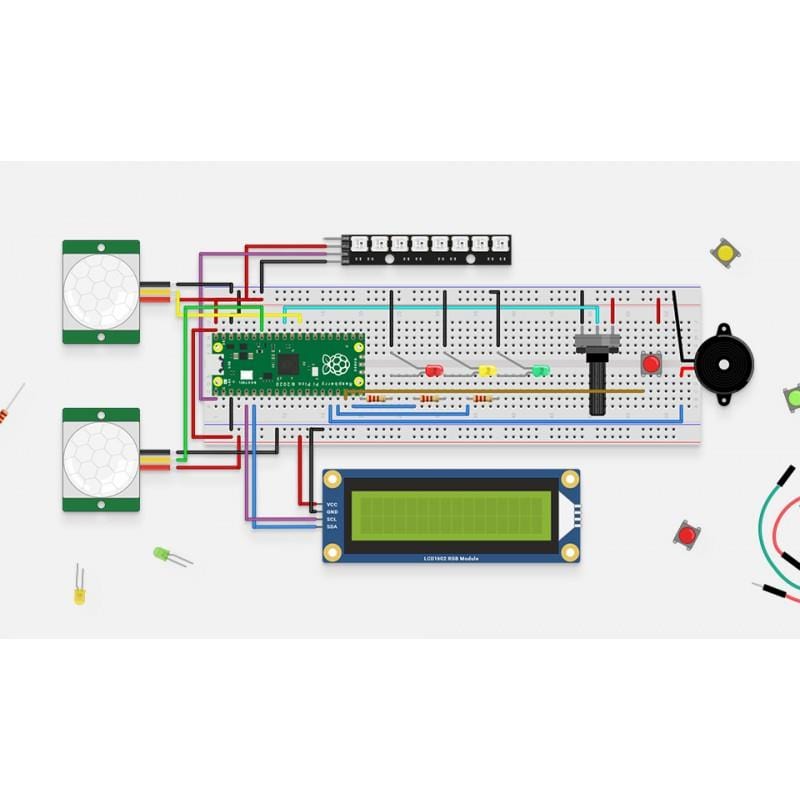 Raspberry Pi Pico MicroPython Learning Kit (Pico Included) by Waveshare - The Pi Hut