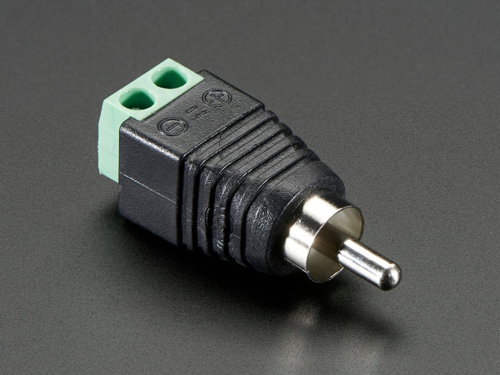 RCA (Composite Video, Audio) Male Plug Terminal Block by The Pi Hut - The Pi Hut