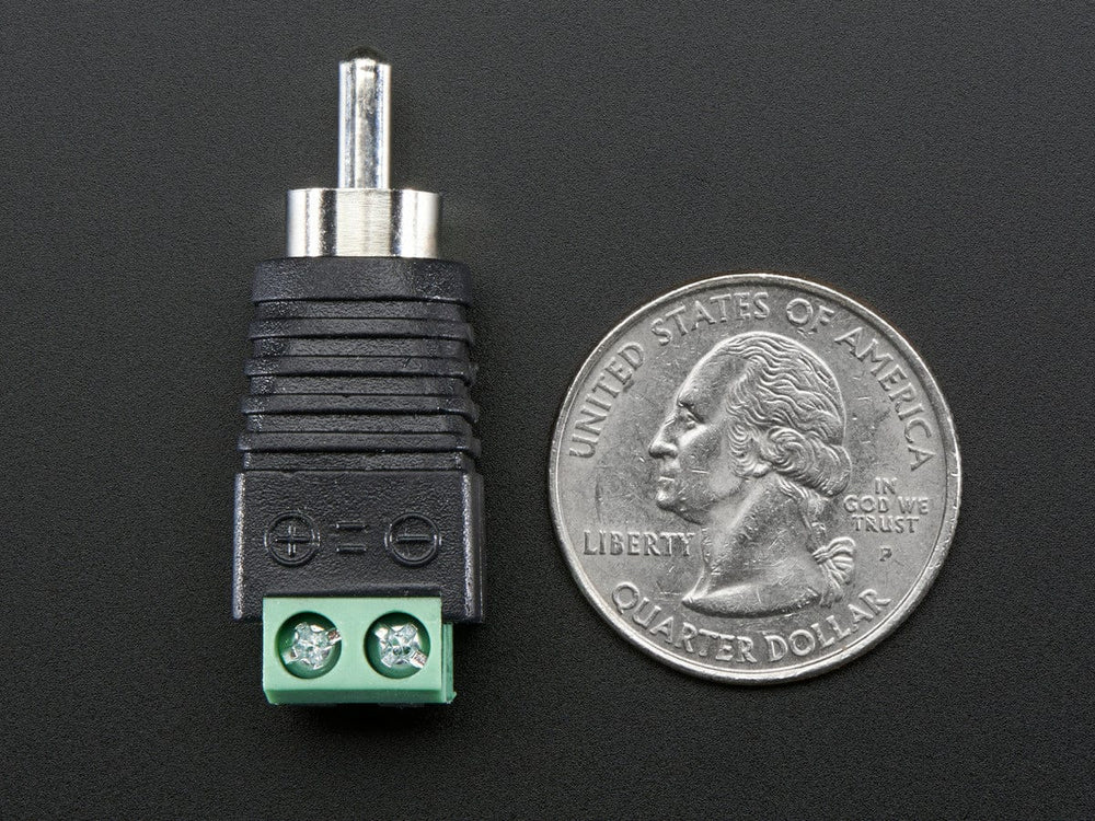 RCA (Composite Video, Audio) Male Plug Terminal Block by The Pi Hut - The Pi Hut