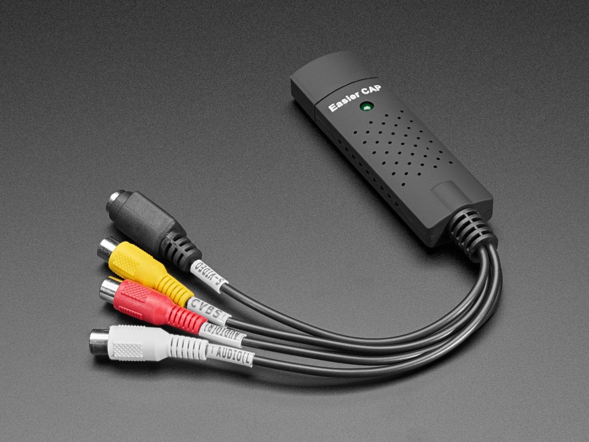 RCA NTSC or PAL or S-Video Input to USB 2.0 Capture Adapter by The Pi Hut - The Pi Hut