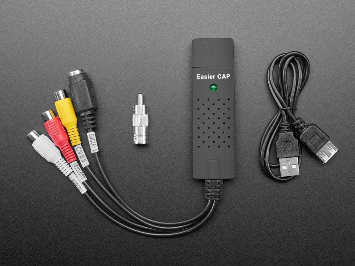 RCA NTSC or PAL or S-Video Input to USB 2.0 Capture Adapter by The Pi Hut - The Pi Hut