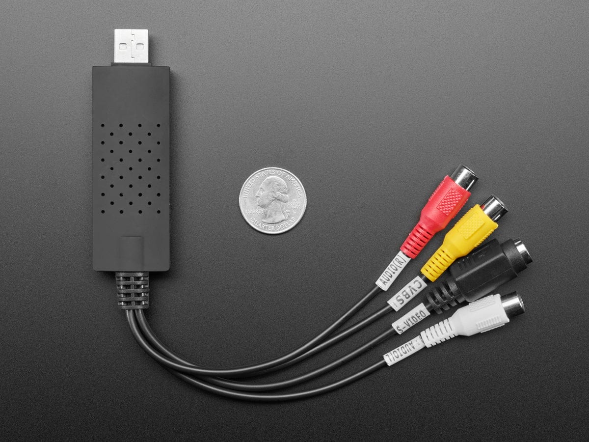 RCA NTSC or PAL or S-Video Input to USB 2.0 Capture Adapter by The Pi Hut - The Pi Hut