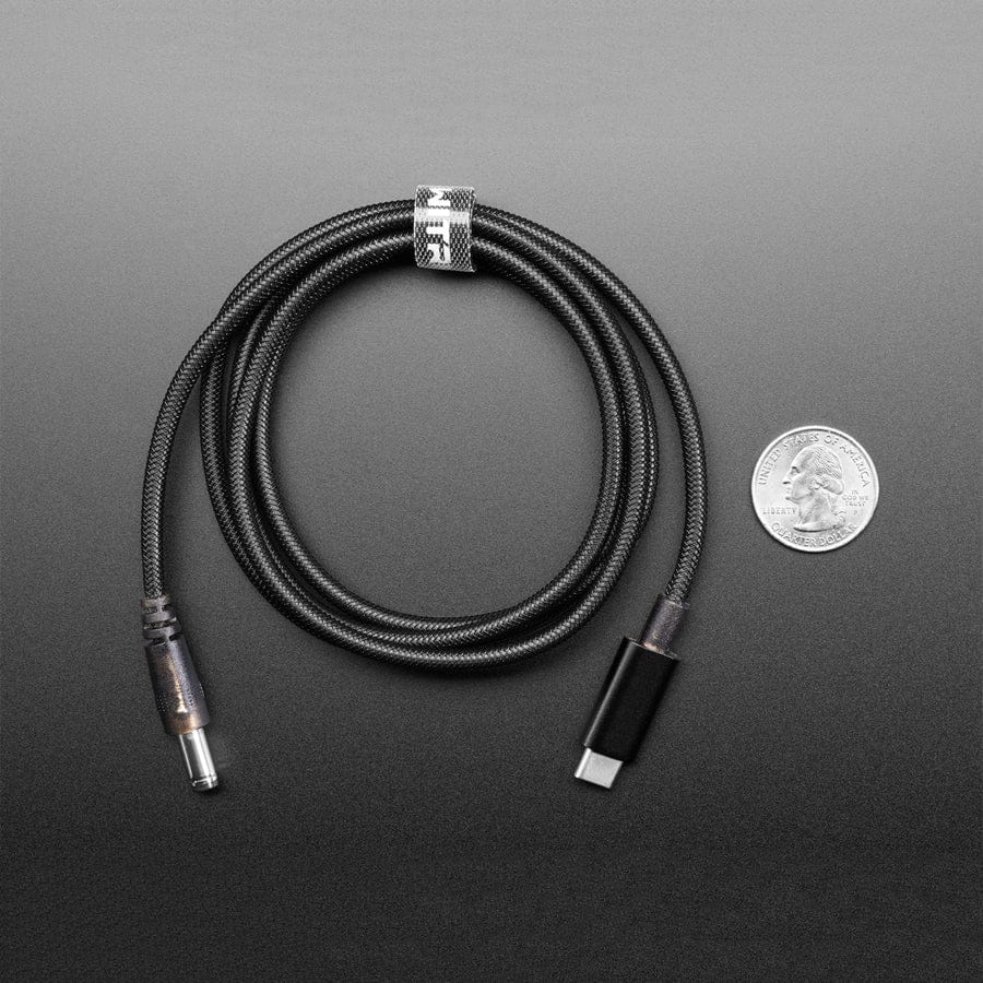 Re-programmable USB Type-C PD to 2.1/5.5mm Barrel Jack Cable by The Pi Hut - The Pi Hut
